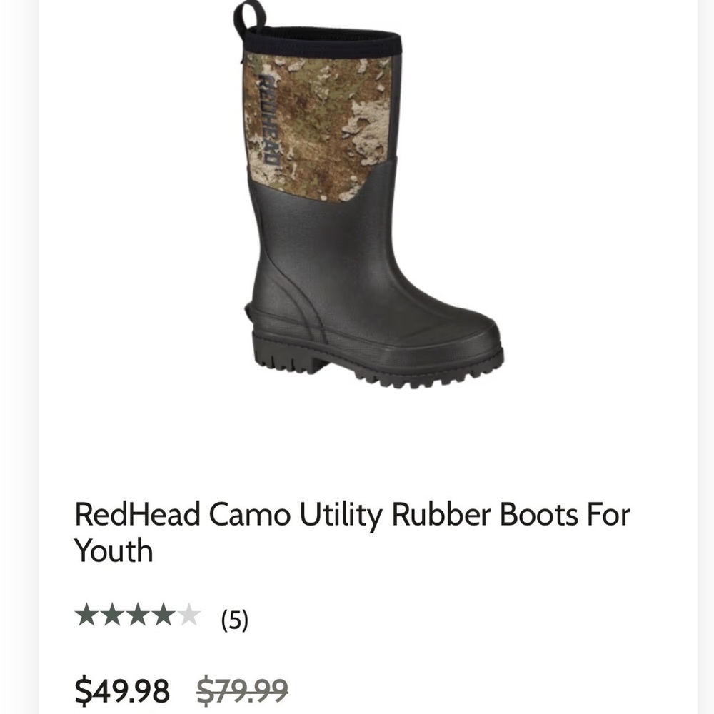 RedHead Youth Camo Rubber Boots - Picture 4 of 4
